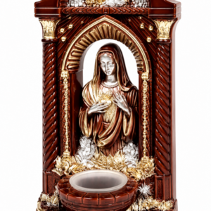Candelă catolică Maica Domnului maro 16×30 cm